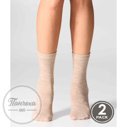 Шкарпетки жіночі LEGS MERINO SMOOTH (2 пари) W25 р.36-40 Beige melange
