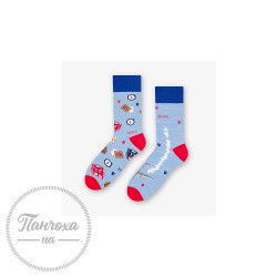Шкарпетки чоловічі MORE 079 (асиметричні) (TRAVELS) р.39-42 блакитний