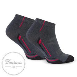 Носки Мужские STEVEN 101 (полосы1) р. 41-43 серый-красный