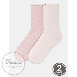 Носки LEGS SOCKS COTTON HEART G17 (2 пары) р. 36-40 Pudra/latte