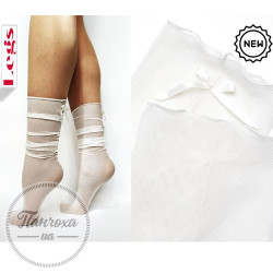 Носки Женские LEGS MESH Bow G27 (one size) Milk