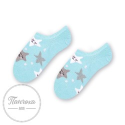 Шкарпетки для дівчаток STEVEN 152 (зірочки) р.23-25 бірюзовий