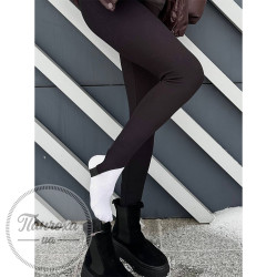 Легінси жіночі ATOM зі штрипками (теплі) р.XL Чорний