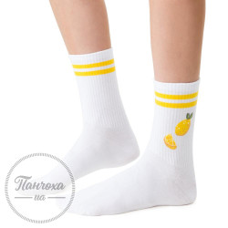 Носки Женские STEVEN 099 (лимон) р. 35-37 белый