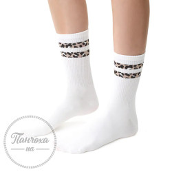 Шкарпетки жіночі STEVEN 099 (леопардова смужка) р.35-37 молочний