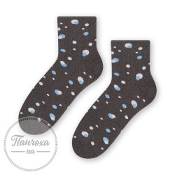 Шкарпетки жіночі STEVEN 123 (горох) р.35-37 Сірий