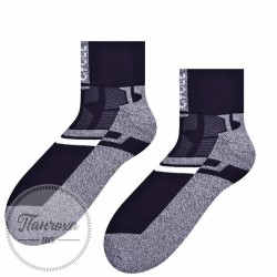 Шкарпетки підліткові STEVEN 040 (cycle) р.35-37 Чорний-сірий меланж