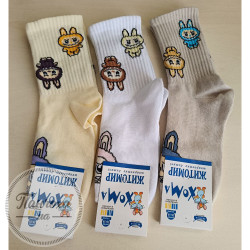 Шкарпетки для дівчат Master Хома (Лабубу) р.16-18 Бежевий