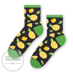 Шкарпетки жіночі STEVEN 159 (лимон 1) р.35-37 темно-сірий