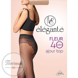 Колготи жіночі ELEGANTE FLEUR 40, р.2, Nero