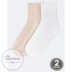 Носки LEGS SOCKS COTTON RHOMB G16 (2 пары) р. 36-40 Cream / beige