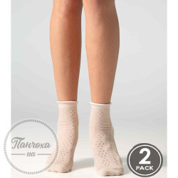 Носки LEGS SOCKS COTTON RHOMB G16 (2 пары) р. 36-40 Cream / beige