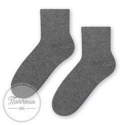 Шкарпетки жіночі STEVEN 037 (гладкі) р.35-37 темно-сірий меланж