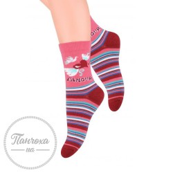 Шкарпетки для дівчат STEVEN 014 (L'amour) р.29-31 малиновий