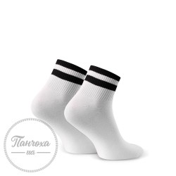 Шкарпетки чоловічі STEVEN (2 смужки 1) 054 р.38-40 білий-чорний