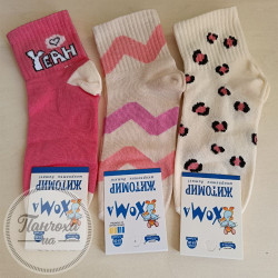 Носки для девушек Master Хома (пятна) р. 20-22 молочный