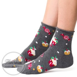 Шкарпетки жіночі STEVEN 136 (ласощі) р.35-37 сірий