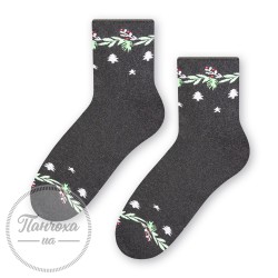 Шкарпетки жіночі STEVEN 123 (орнамент) р.35-37 Темно-сірий
