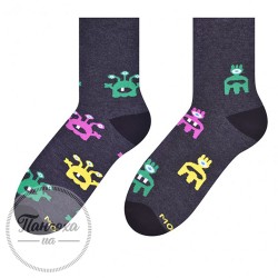 Шкарпетки MORE 078 (асиметричні) (ALIENS) р.39-42 темно-сірий