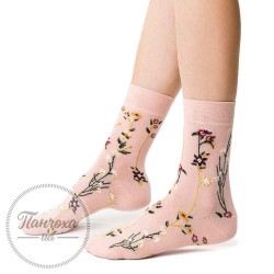 Шкарпетки жіночі STEVEN 017 (KWIATY) р.35-37 персиковий