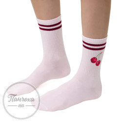 Шкарпетки жіночі STEVEN 099 (смужки-вишня) р.35-37 Св.рожевий