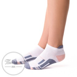 Шкарпетки жіночі STEVEN 050 (sportowe4) р.35-37 Білий-сірий