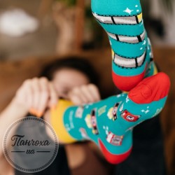 Шкарпетки жіночі MORE 078 (асиметричні) (PHOTOGRAPHY) р.35-38 бірюза