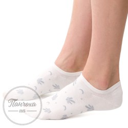 Шкарпетки жіночі STEVEN 021 (листки-люрекс) р.35-37 молочний