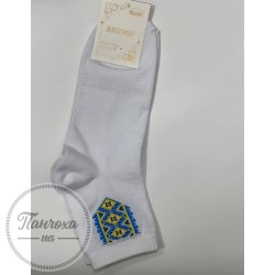 Шкарпетки жіночі Master 114 (вишиванка) р.23-25 Білий-блакитний