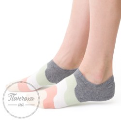 Шкарпетки жіночі STEVEN 021 (кольорові хвилі) р.35-37 сірий-беж-салатовий