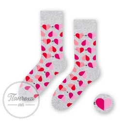 Шкарпетки чоловічі STEVEN 136 (серця 2) р.41-43 світло-сірий