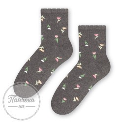 Шкарпетки жіночі STEVEN 099 (тюльпан) р.38-40 темно-сірий 
