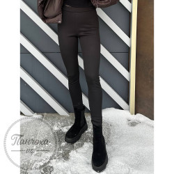 Легінси жіночі ATOM на мікро хутрі (в рубчик) р.XL Чорний