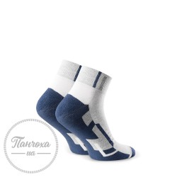 Шкарпетки підліткові STEVEN 040 (sport 2) р.38-40 білий-джинс