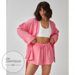 Домашний костюм SINEL (Муслин) (кимоно+шорты) Р. XL розовый