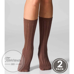 Шкарпетки жіночі LEGS SOCKS ANGORA RABBIT W22 (2 пари) р.36-40 Brown-latte