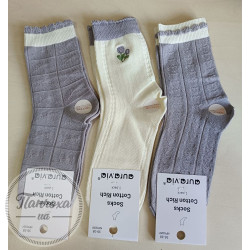 Носки Женские AURA.VIA NPX2291 р. 35-38 молочный (цветочек)