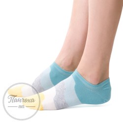 Шкарпетки жіночі STEVEN 021 (кольорові хвилі) р.35-37 блакитний-жовтий-св.сірий