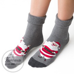 Шкарпетки жіночі STEVEN 030 (Санта Клаус) р.38-40 (махра з одвор.) Сірий