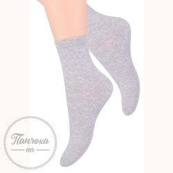 Шкарпетки жіночі STEVEN 037 (гладкі) р.35-37 світло-сірий меланж