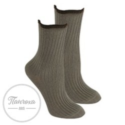 Шкарпетки жіночі WOLA (з рюшем) р.one size Хакі