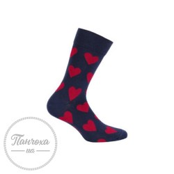 Носки мужские WOLA Perfect Man Cotton casual (сердца) р.39-41 Синий