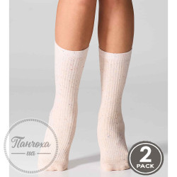 Шкарпетки LEGS SOCKS COTTON RIB DOTS G19 (2 пари) р.36-41 Beige/peach