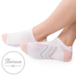 Шкарпетки жіночі STEVEN 050 (sportowe2) р.35-37 Білий-персиковий