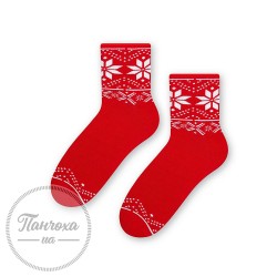 Шкарпетки жіночі STEVEN 123 (сніжинки-люрекс 1) р.38-40 Червоний