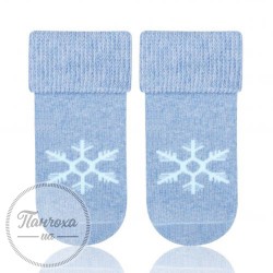 Шкарпетки дитячі STEVEN 156 (сніжинки) р.17-19 блакитний