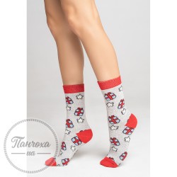 Шкарпетки жіночі LEGS ANGORA SA8 р.36-40 Св.сірий-червоний