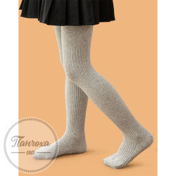 Колготки детские AFRICA (рубчик) р. 17 / 110-116 серый меланж