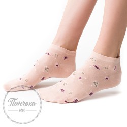 Шкарпетки жіночі STEVEN 114 (квіти) р.35-37 пудровий