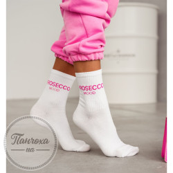 Носки Женские MILENA (PROSECCO MOOD) p.37-41 белый-розовый